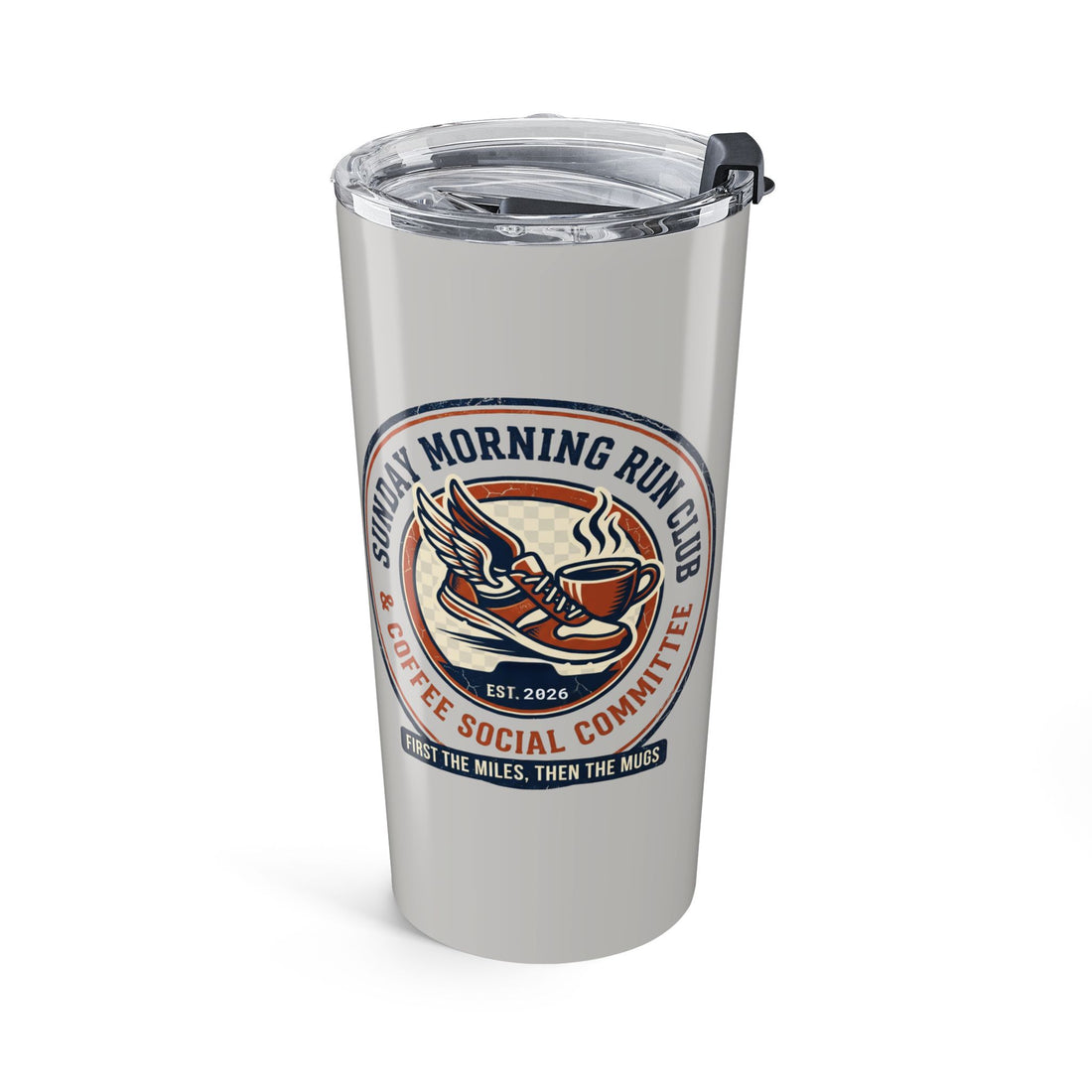 Personalized Running Tumbler, Sunday Morning Run Club, Gift for Runners, Vacuum Insulated Travel Mug, Fitness Enthusiast Tumbler, 20oz