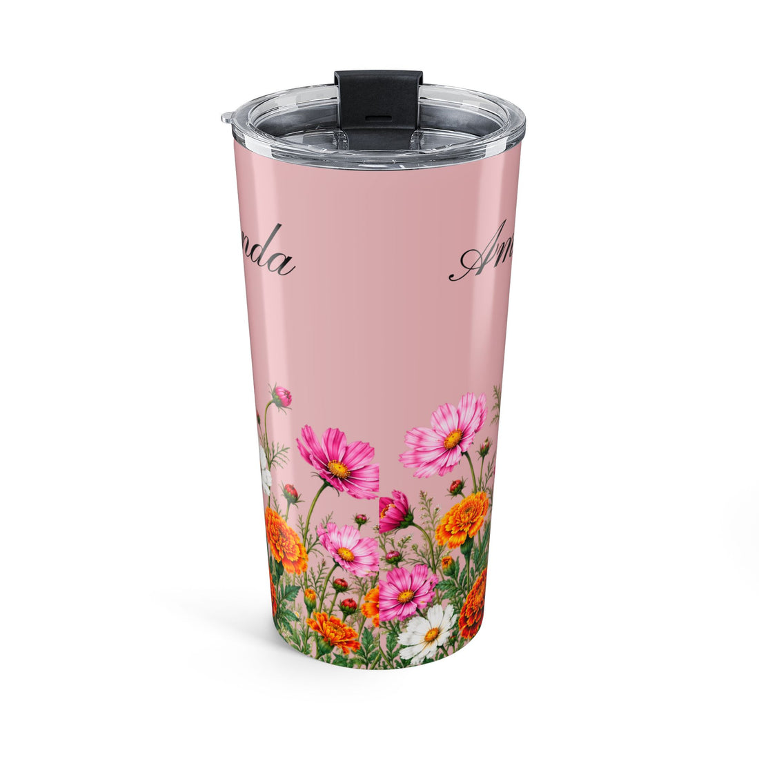 Custom Name & Birth Flower Birthday Gift For Her, Sisters, Daughter, Friends, Coworkers - Personalized Tumbler