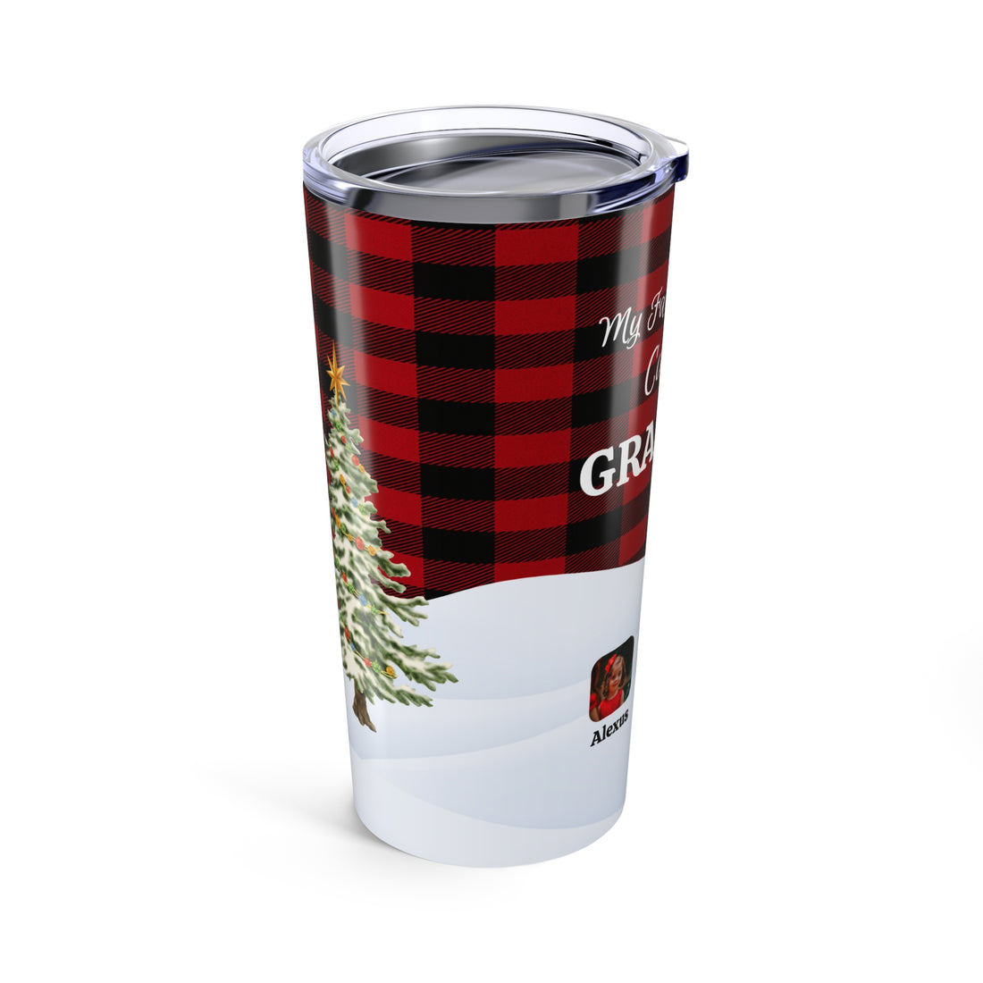 Personalized Grandparent Tumbler, Custom Photo Travel Mug, Grandparent Gift, Keepsake with Photos, Holiday Gift