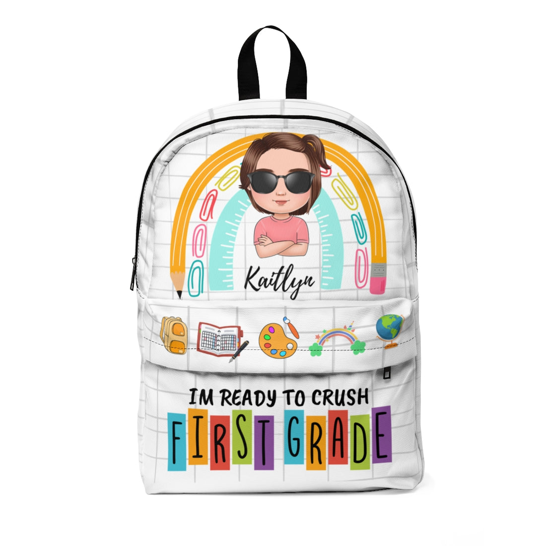 Ready To Crush School - Personalized Kid Art Backpack