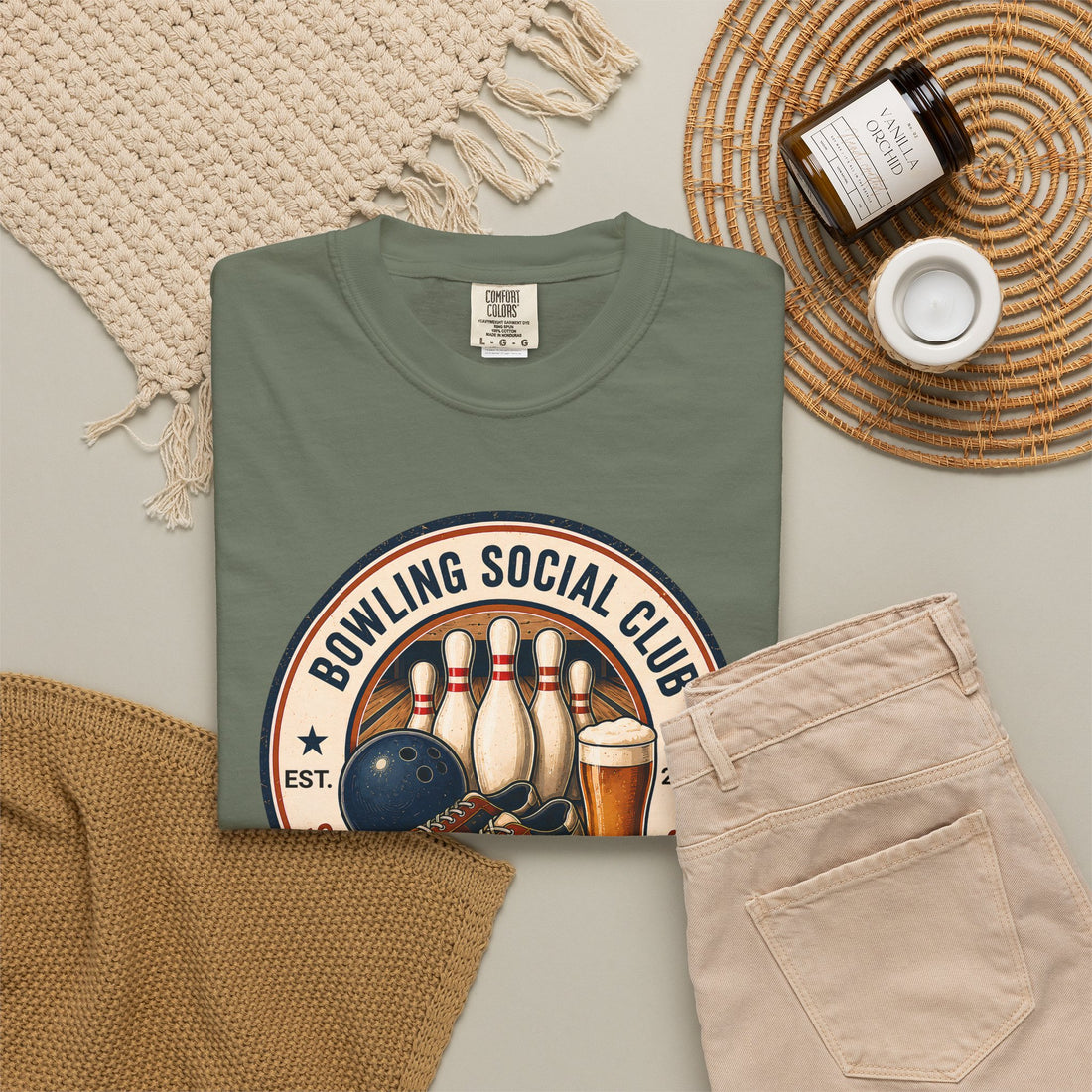 Bowling Social Club Shirt | Strike Up Conversations | Funny Bowling T-Shirt | Comfort Colors 1717 Tee | Bowling Gift for Men & Women | Matching Tumbler Included