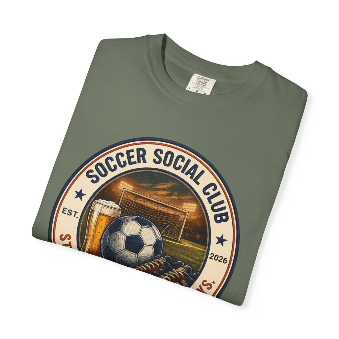 Soccer Social Club T-Shirt | Tumbler |Personalized EST Year Soccer Club Tee | Comfort Colors Soccer Shirt | Soccer Gift for Players, Coaches & Fans