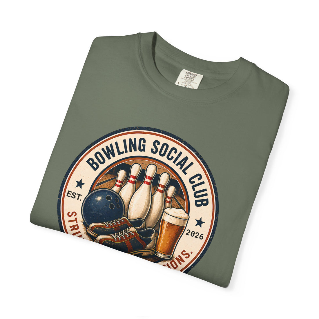 Bowling Social Club Shirt | Strike Up Conversations | Funny Bowling T-Shirt | Comfort Colors 1717 Tee | Bowling Gift for Men & Women | Matching Tumbler Included