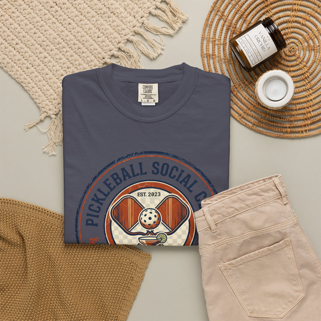 Personalized Pickleball Social Club T-Shirt | Custom Club Year | Comfort Colors | Pickleball Team Shirt | Après Court Gift