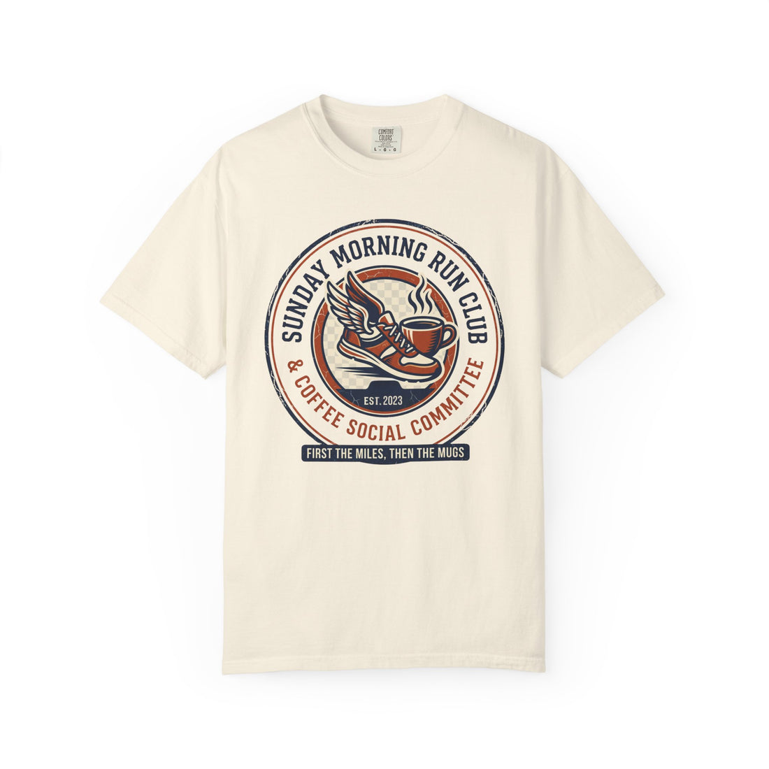 Personalized Sunday Morning Run Club T-Shirt | Custom Running Club Year | Comfort Colors | Coffee Runner Shirt | Running Group Gift