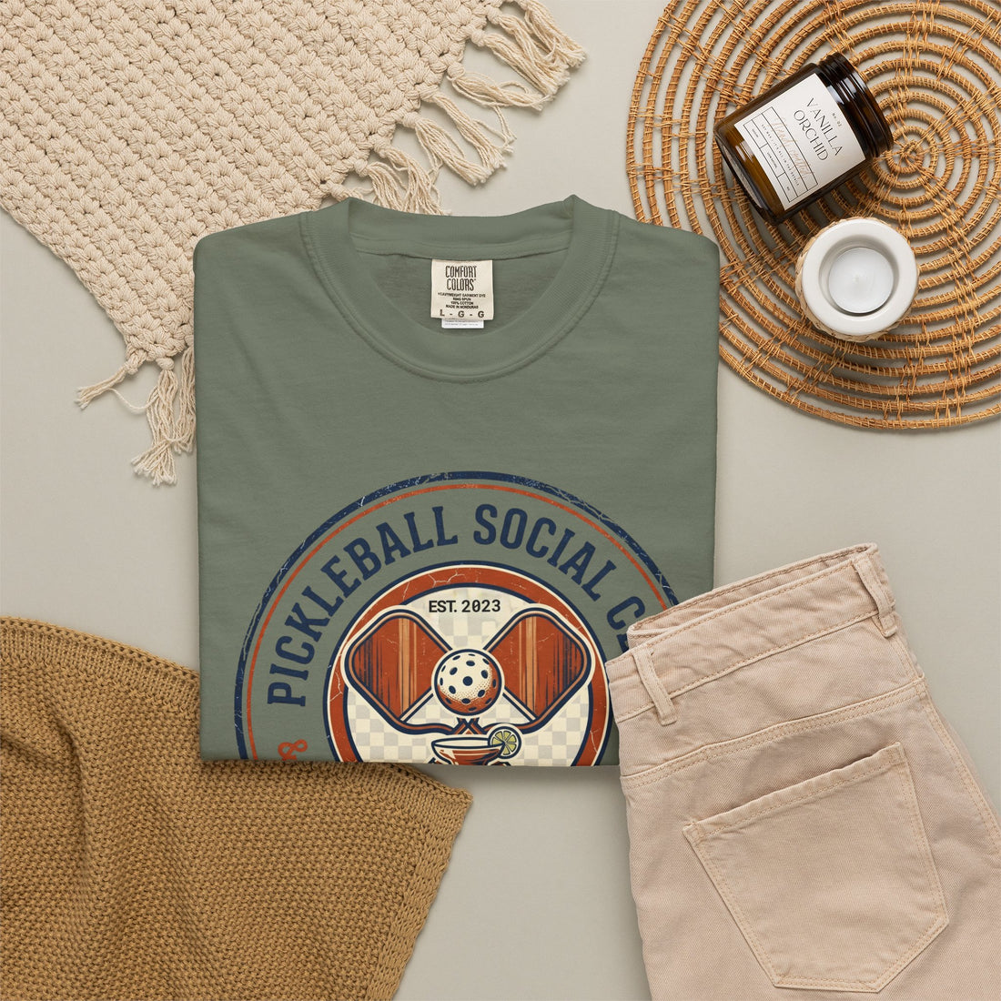 Personalized Pickleball Social Club T-Shirt | Custom Club Year | Comfort Colors | Pickleball Team Shirt | Après Court Gift