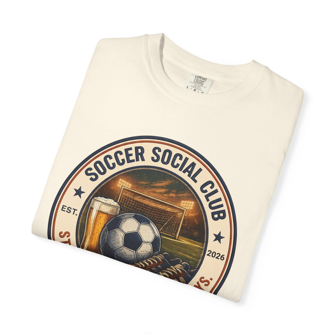 Soccer Social Club T-Shirt | Tumbler |Personalized EST Year Soccer Club Tee | Comfort Colors Soccer Shirt | Soccer Gift for Players, Coaches & Fans