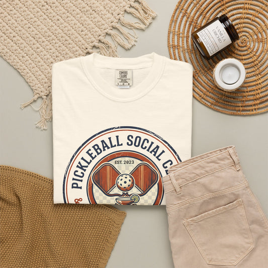 Personalized Pickleball Social Club T-Shirt | Custom Club Year | Comfort Colors | Pickleball Team Shirt | Après Court Gift