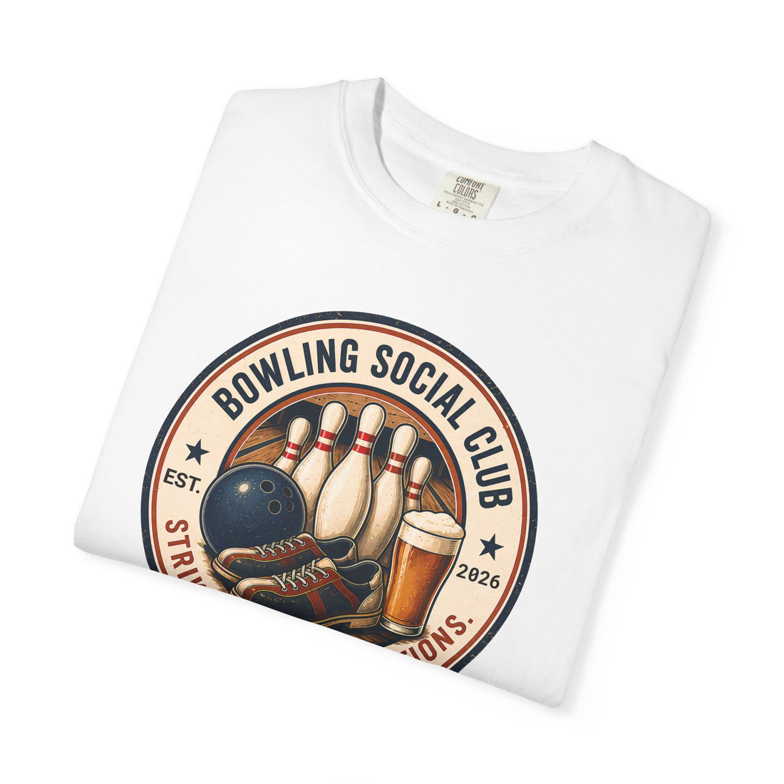 Bowling Social Club Shirt | Strike Up Conversations | Funny Bowling T-Shirt | Comfort Colors 1717 Tee | Bowling Gift for Men & Women | Matching Tumbler Included