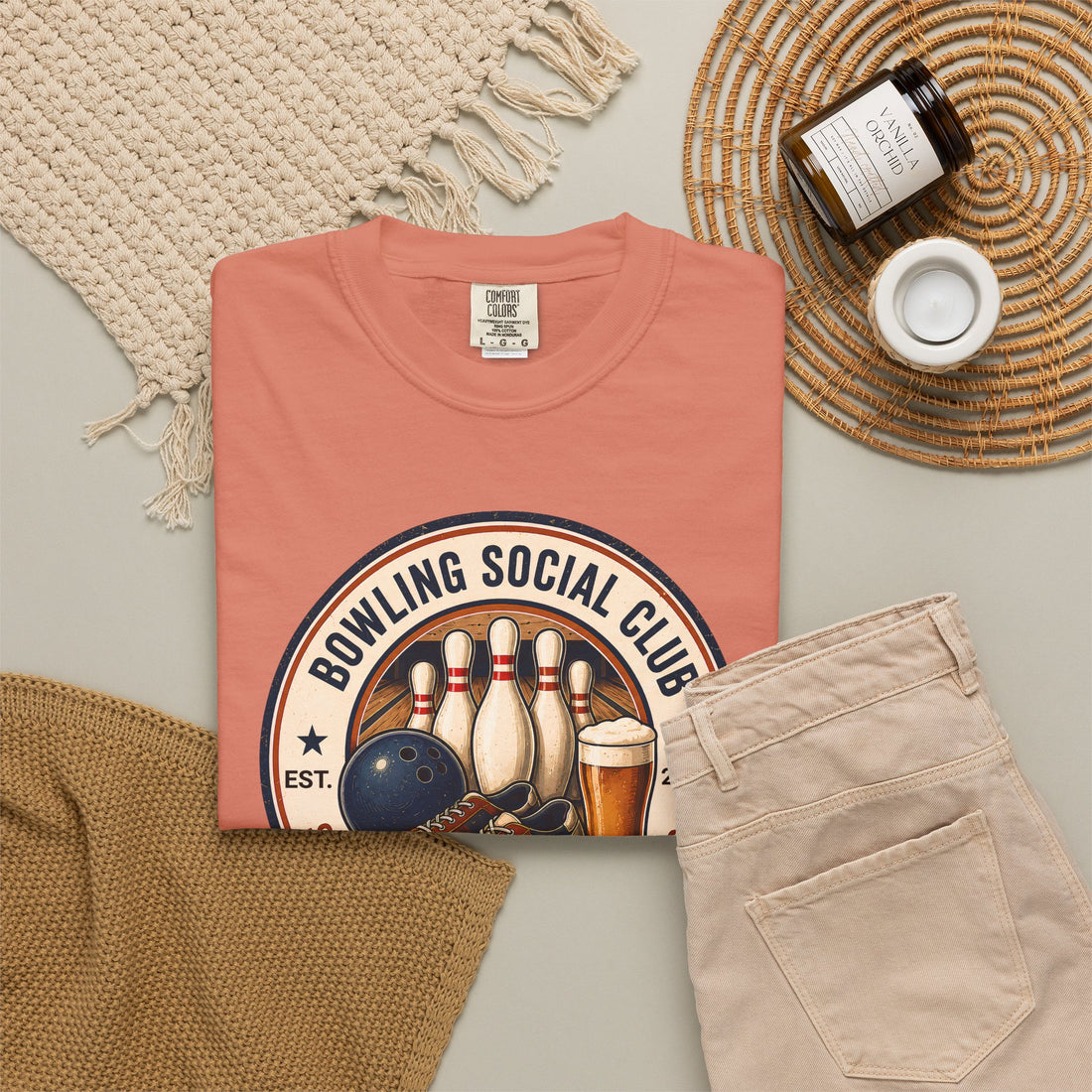 Bowling Social Club Shirt | Strike Up Conversations | Funny Bowling T-Shirt | Comfort Colors 1717 Tee | Bowling Gift for Men & Women | Matching Tumbler Included
