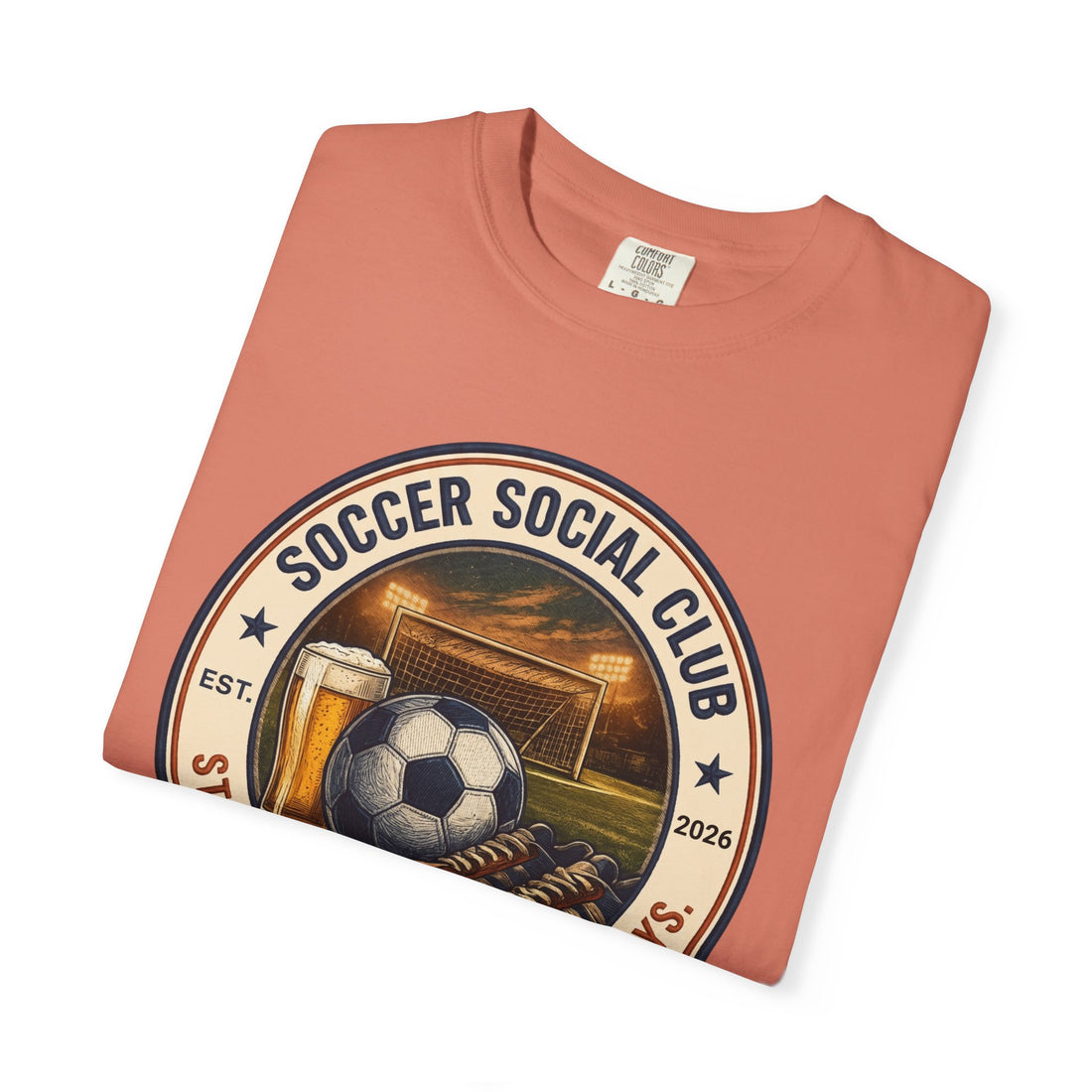 Soccer Social Club T-Shirt | Tumbler |Personalized EST Year Soccer Club Tee | Comfort Colors Soccer Shirt | Soccer Gift for Players, Coaches & Fans
