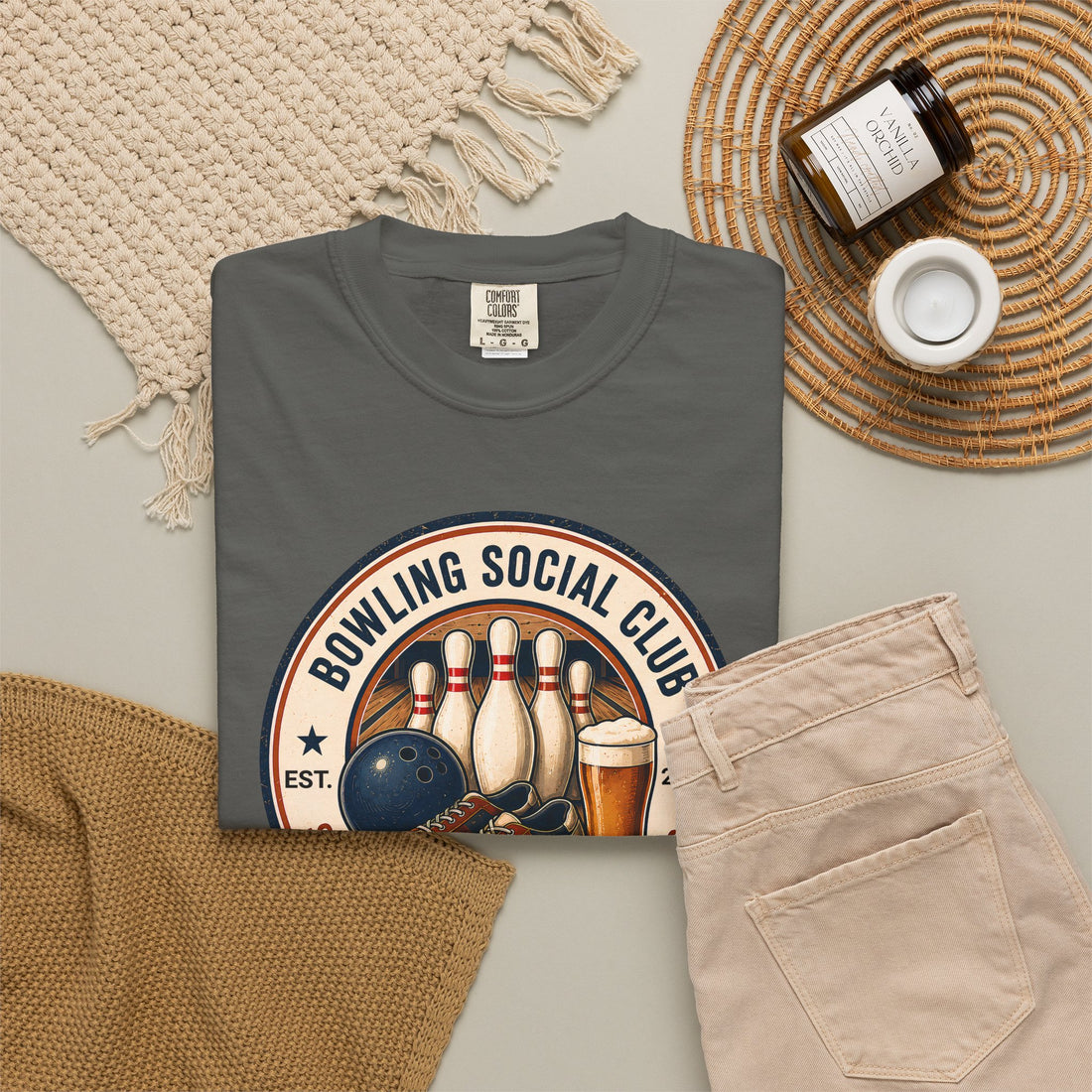 Bowling Social Club Shirt | Strike Up Conversations | Funny Bowling T-Shirt | Comfort Colors 1717 Tee | Bowling Gift for Men & Women | Matching Tumbler Included