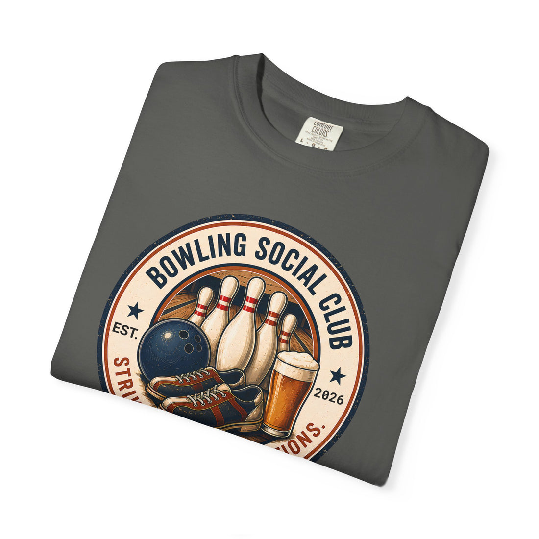 Bowling Social Club Shirt | Strike Up Conversations | Funny Bowling T-Shirt | Comfort Colors 1717 Tee | Bowling Gift for Men & Women | Matching Tumbler Included
