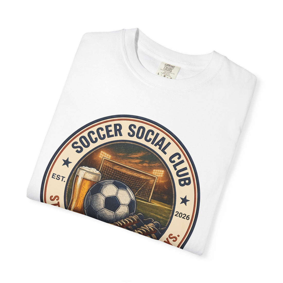 Soccer Social Club T-Shirt | Tumbler |Personalized EST Year Soccer Club Tee | Comfort Colors Soccer Shirt | Soccer Gift for Players, Coaches & Fans