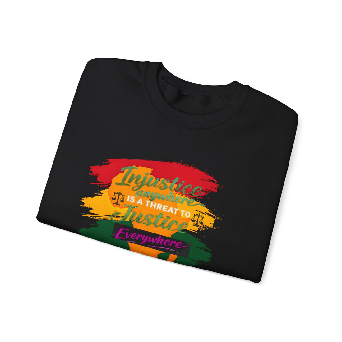 Inspirational Crewneck Sweatshirt, MLK Quote Apparel, Motivational Pullover, Justice Quote Sweatshirt