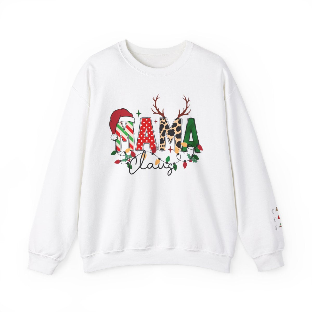 Personalized MAMA Claus Christmas Sweatshirt with kid's names | Gifts | Holiday