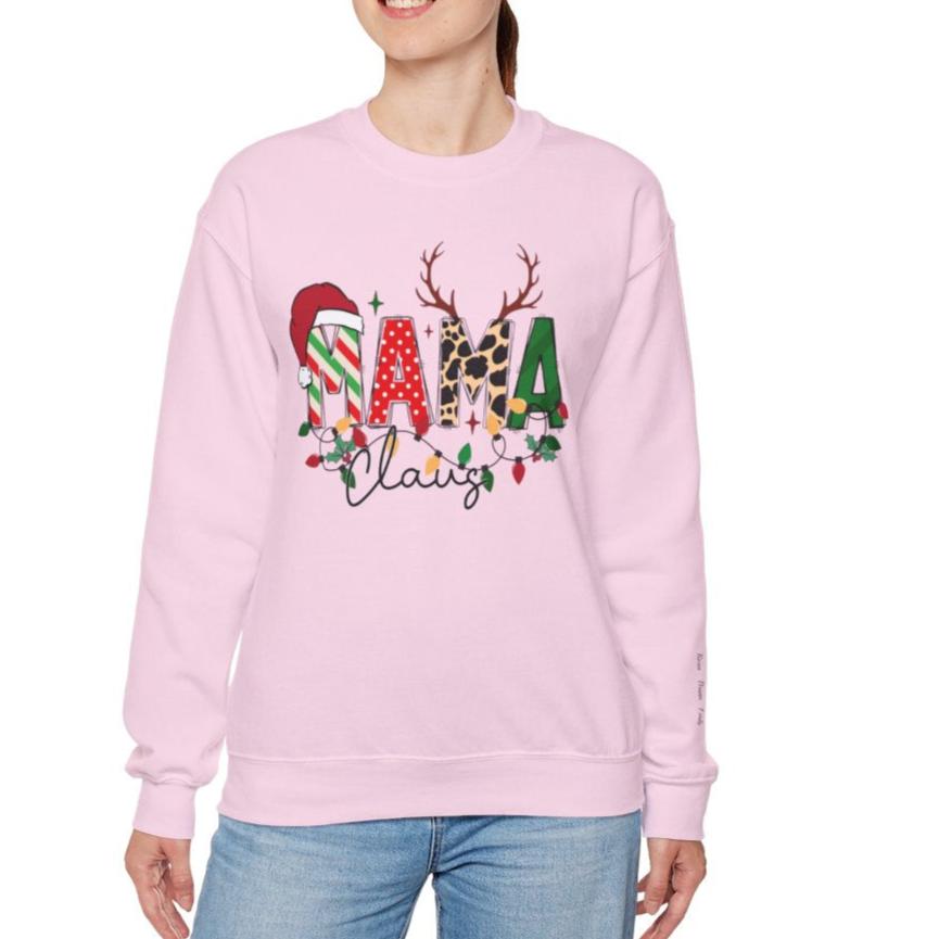 Personalized MAMA Claus Christmas Sweatshirt with kid's names | Gifts | Holiday