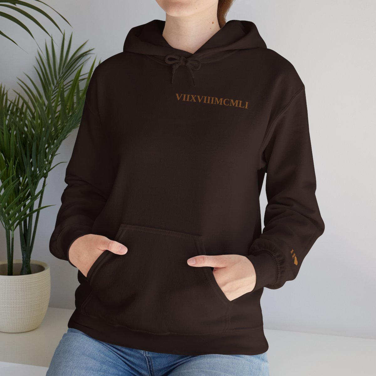 Personalize Roman Numeral Couple Hoodie Sweatshirt !