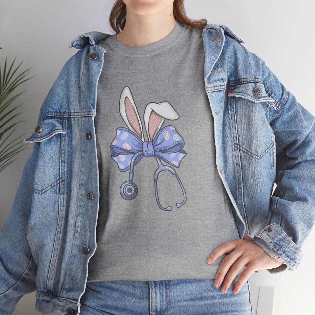Easter Bunny Nurse Shirt, Cute Medical Tee, Bunny Ears Graphic, Spring Nurse Gift, Easter Bow Stethoscope, Bunny Ears Top, Unique Nurse Apparel