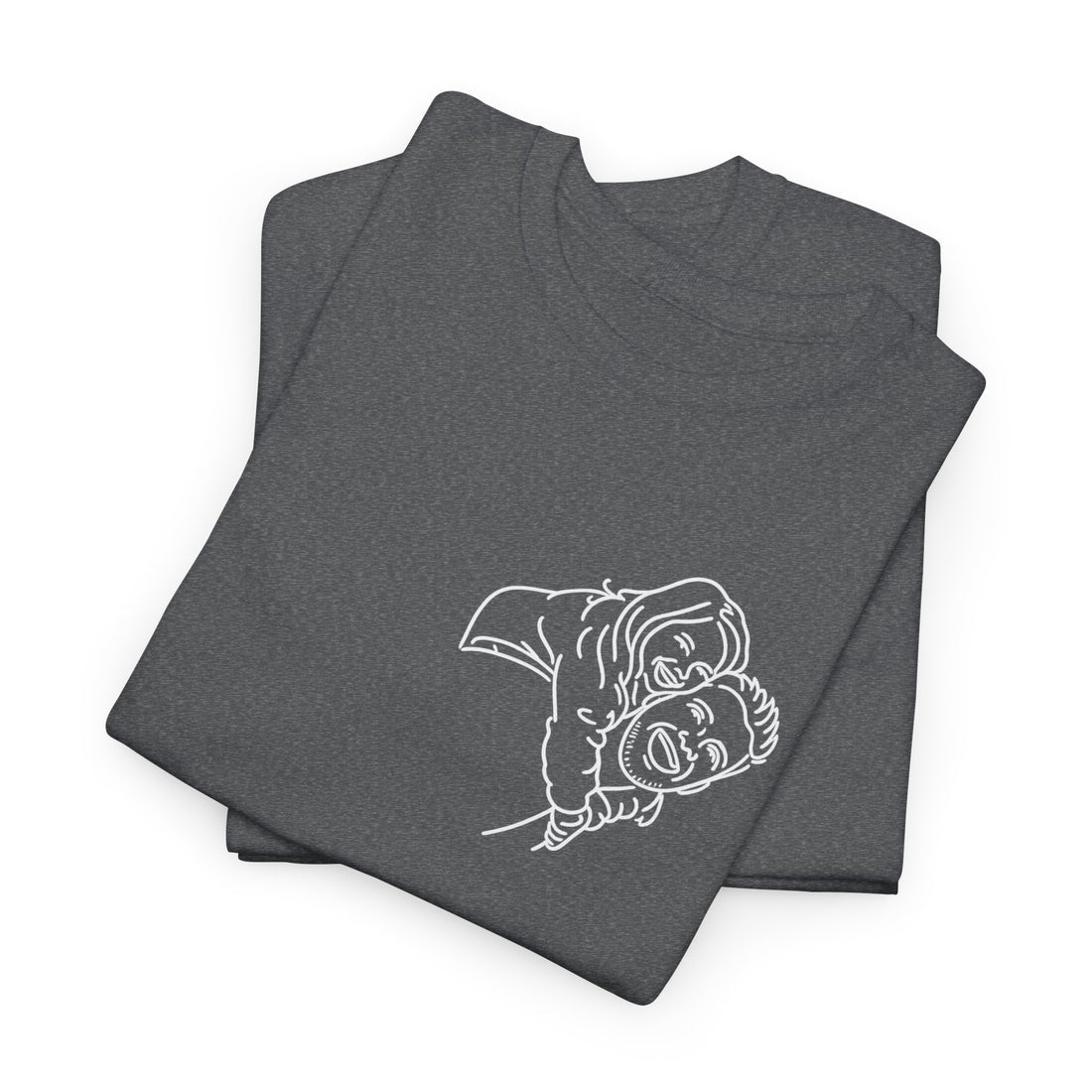 Custom Photo Shirt For Dad Father's Day Gift, Line Art T-Shirt, Dad and Baby Tee, Personalized Gift for Dad