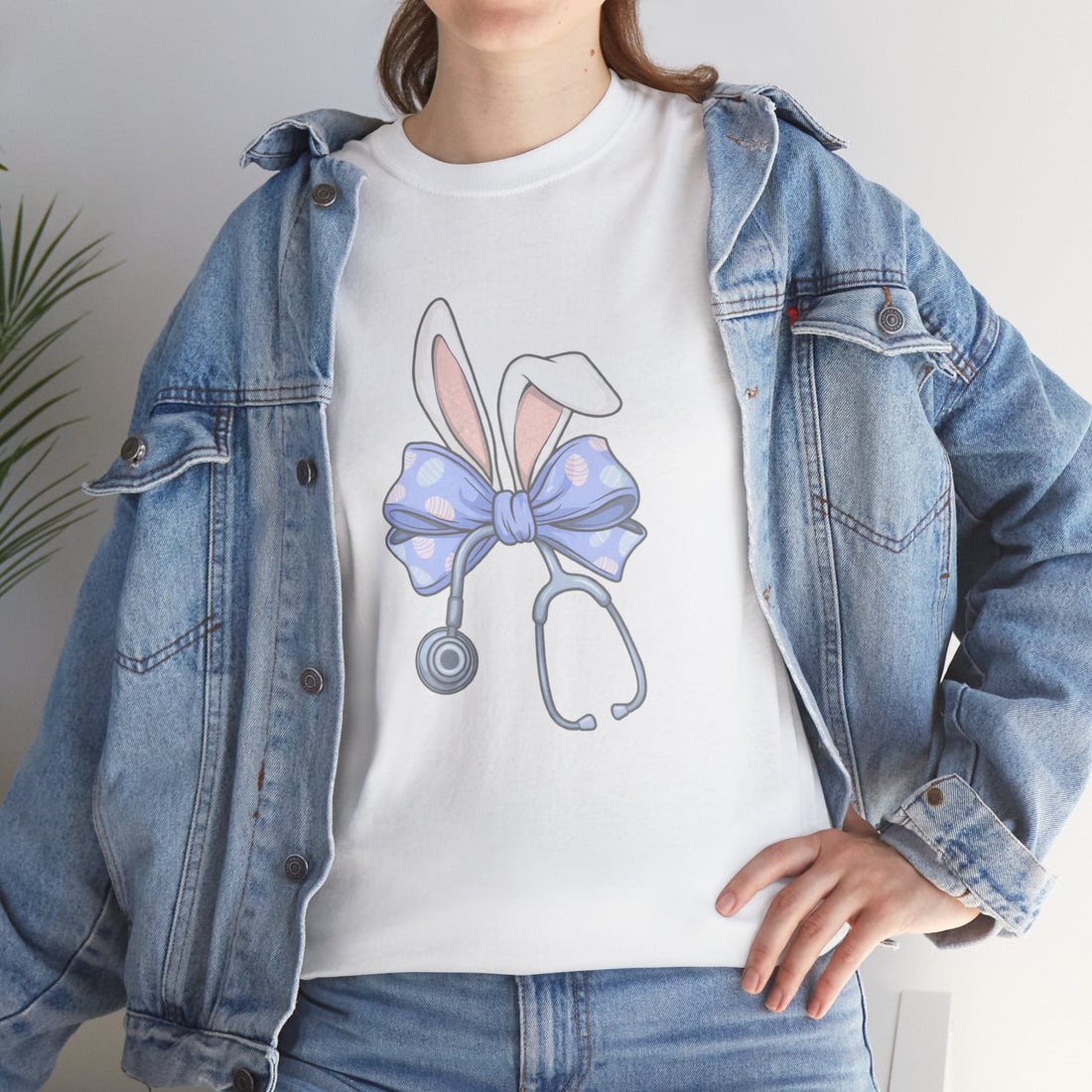Easter Bunny Nurse Shirt, Cute Medical Tee, Bunny Ears Graphic, Spring Nurse Gift, Easter Bow Stethoscope, Bunny Ears Top, Unique Nurse Apparel