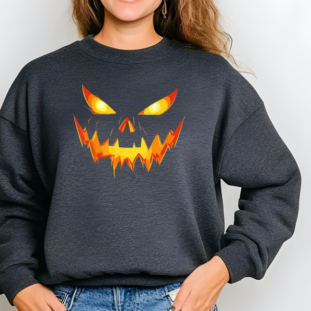 Halloween, jack-o’-lantern, pumpkin face,Cotton Tee