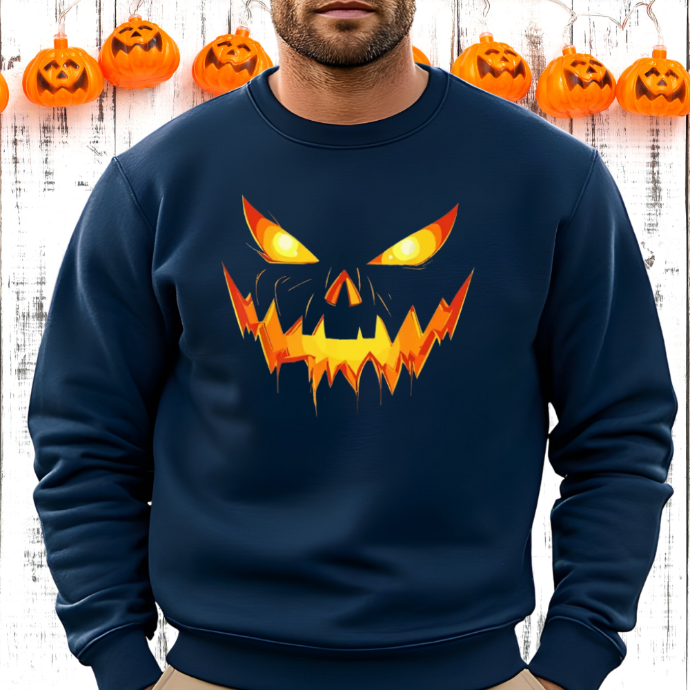 Halloween, jack-o’-lantern, pumpkin face,Cotton Tee
