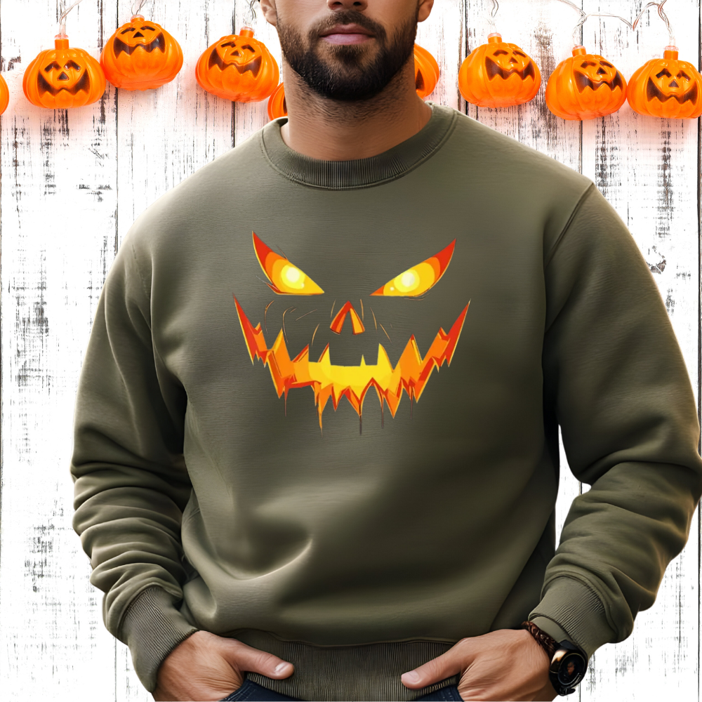 Halloween, jack-o’-lantern, pumpkin face,Cotton Tee