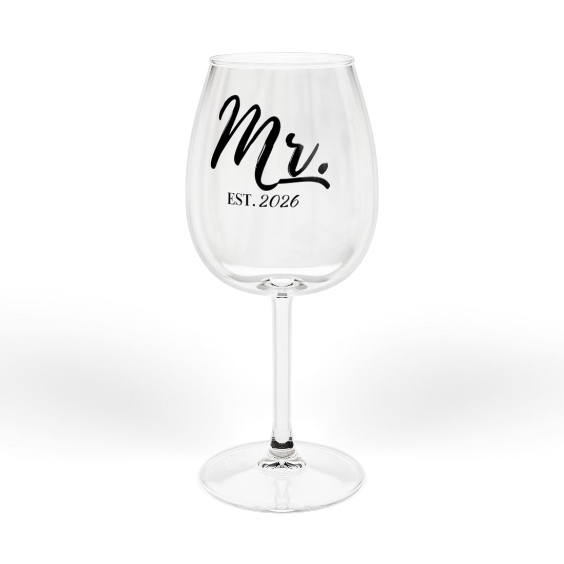 “Custom ‘Mr. & Mrs.’ Glass Set Made Just for Their Special Day” ‘Mr. & Mrs.’ Wine Glass Set!